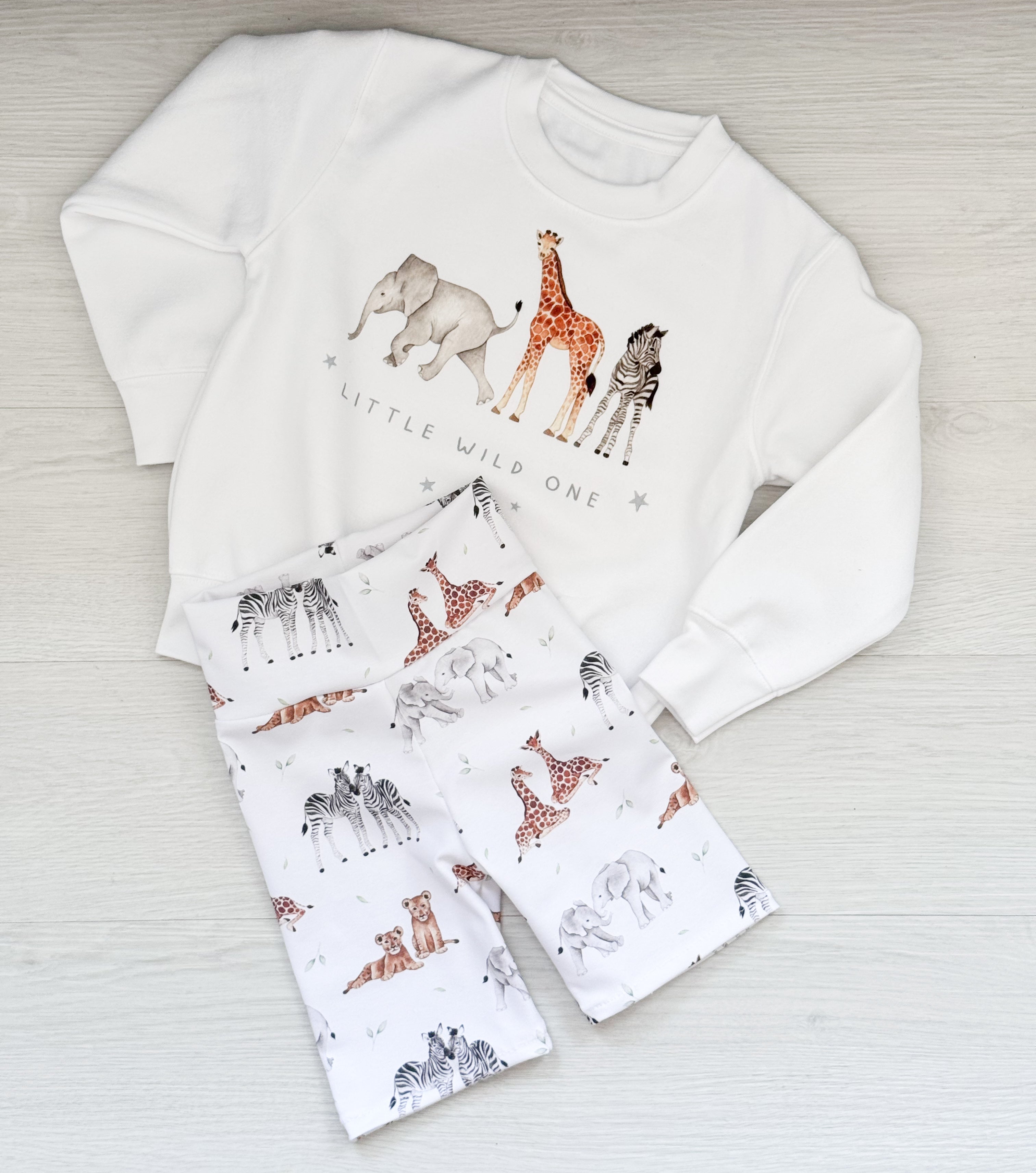 SET wild safari cycling shorts set