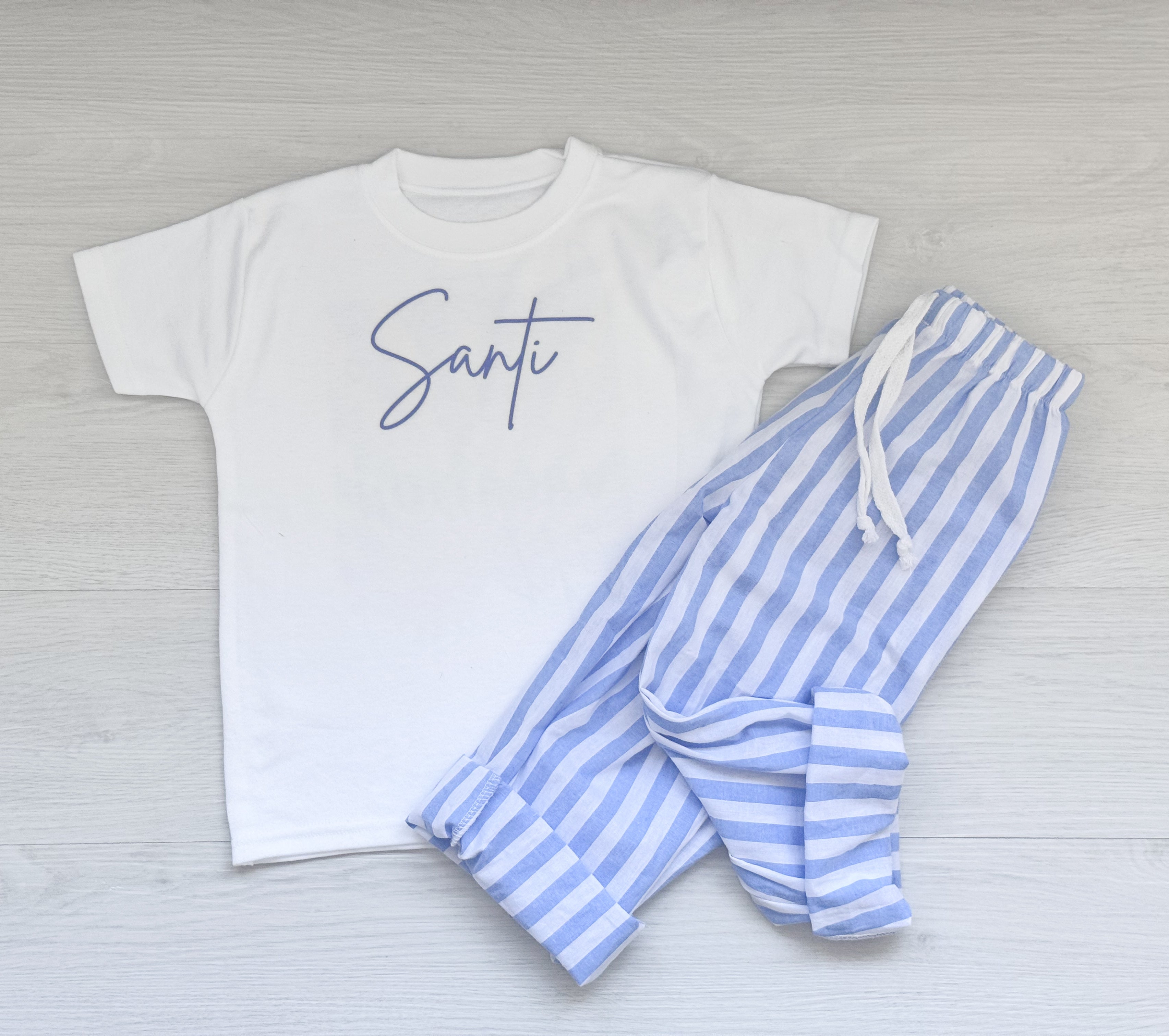 CC set Linen blue trouser set