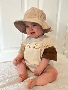 Beige t shirt romper
