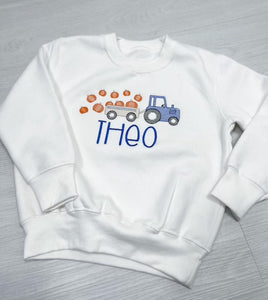 Pumpkin tractor Sweatshirt ONLY