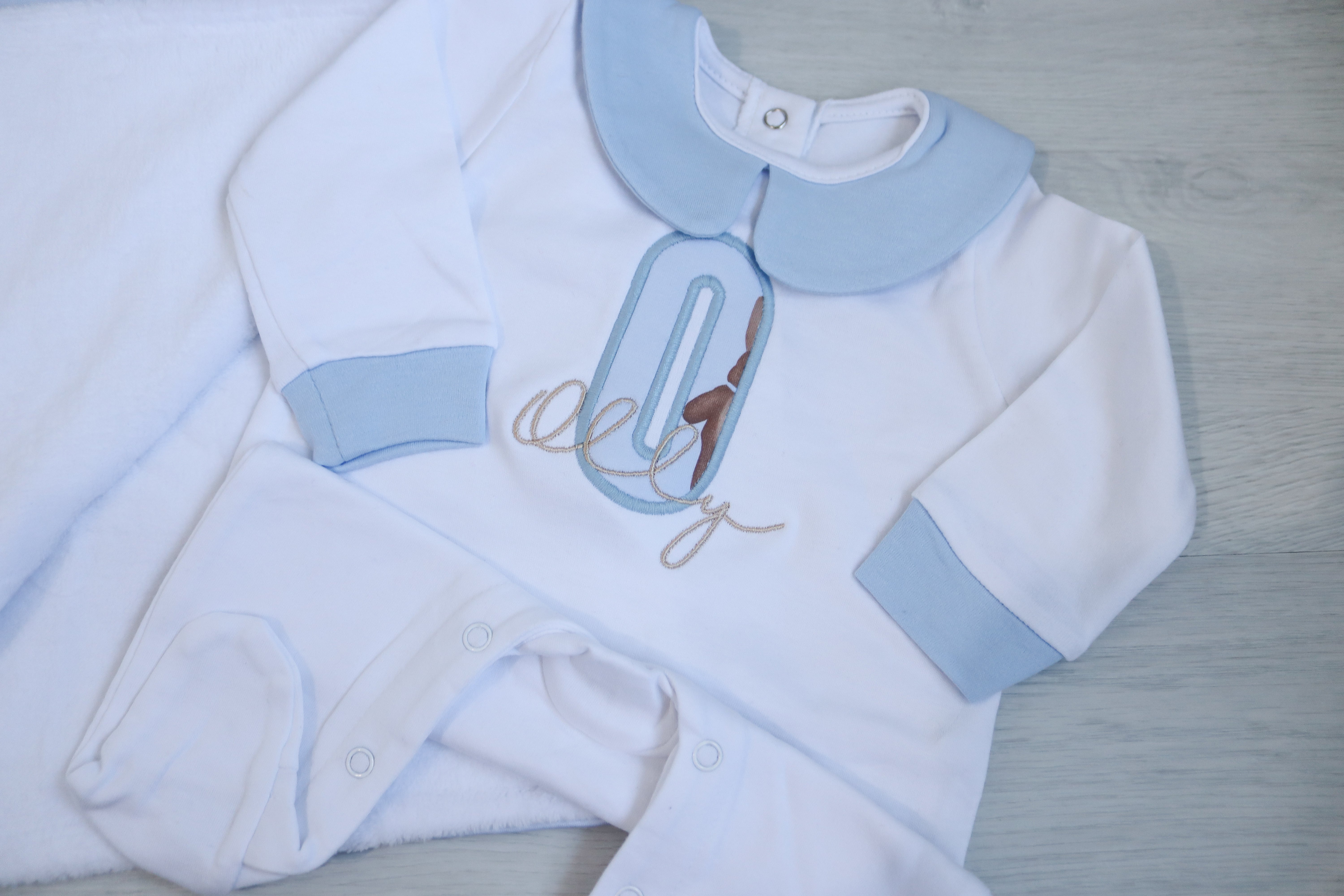 Blanket and baby grow set