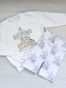 SET boys carousel cycling shorts set