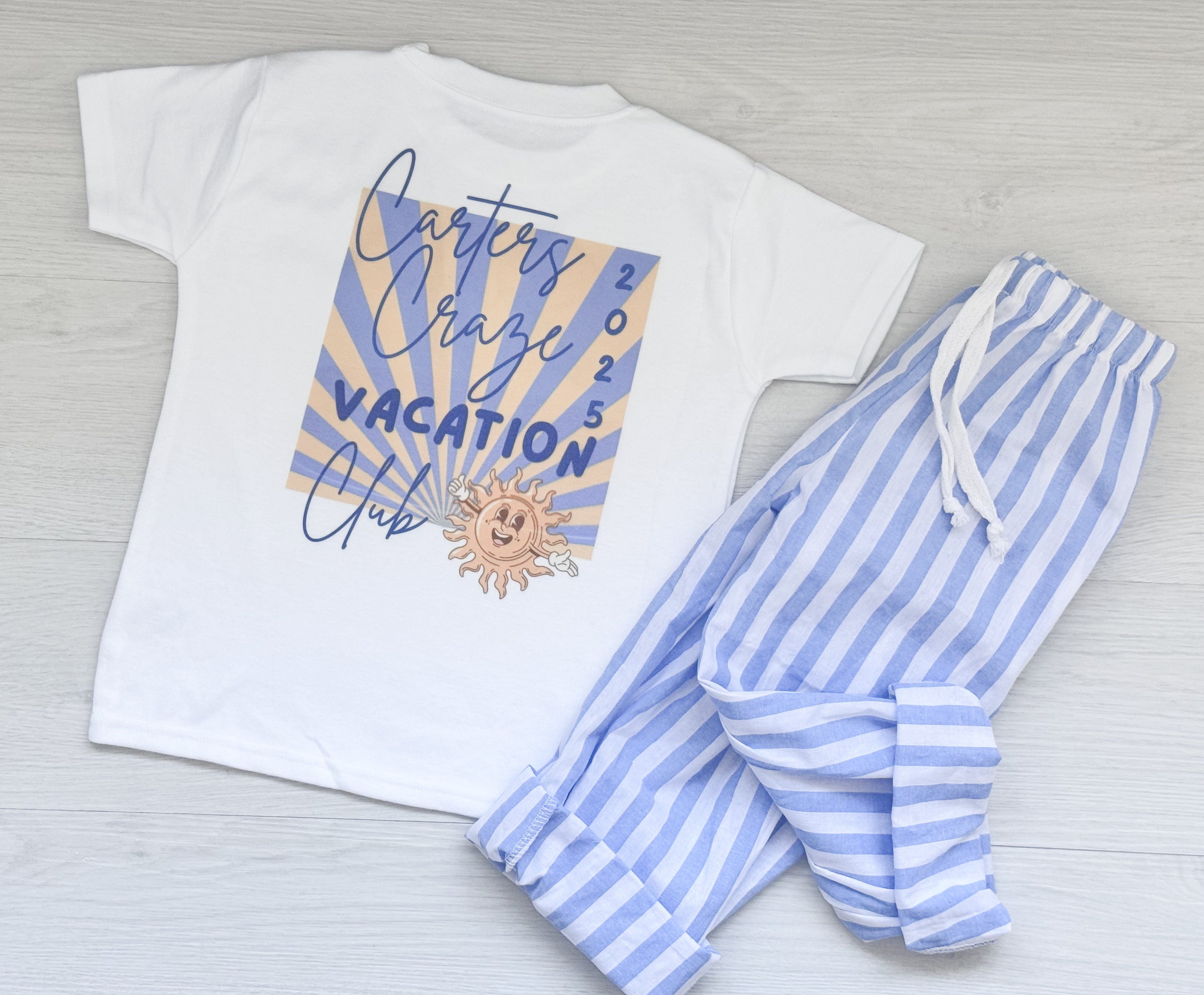 CC set Linen blue trouser set
