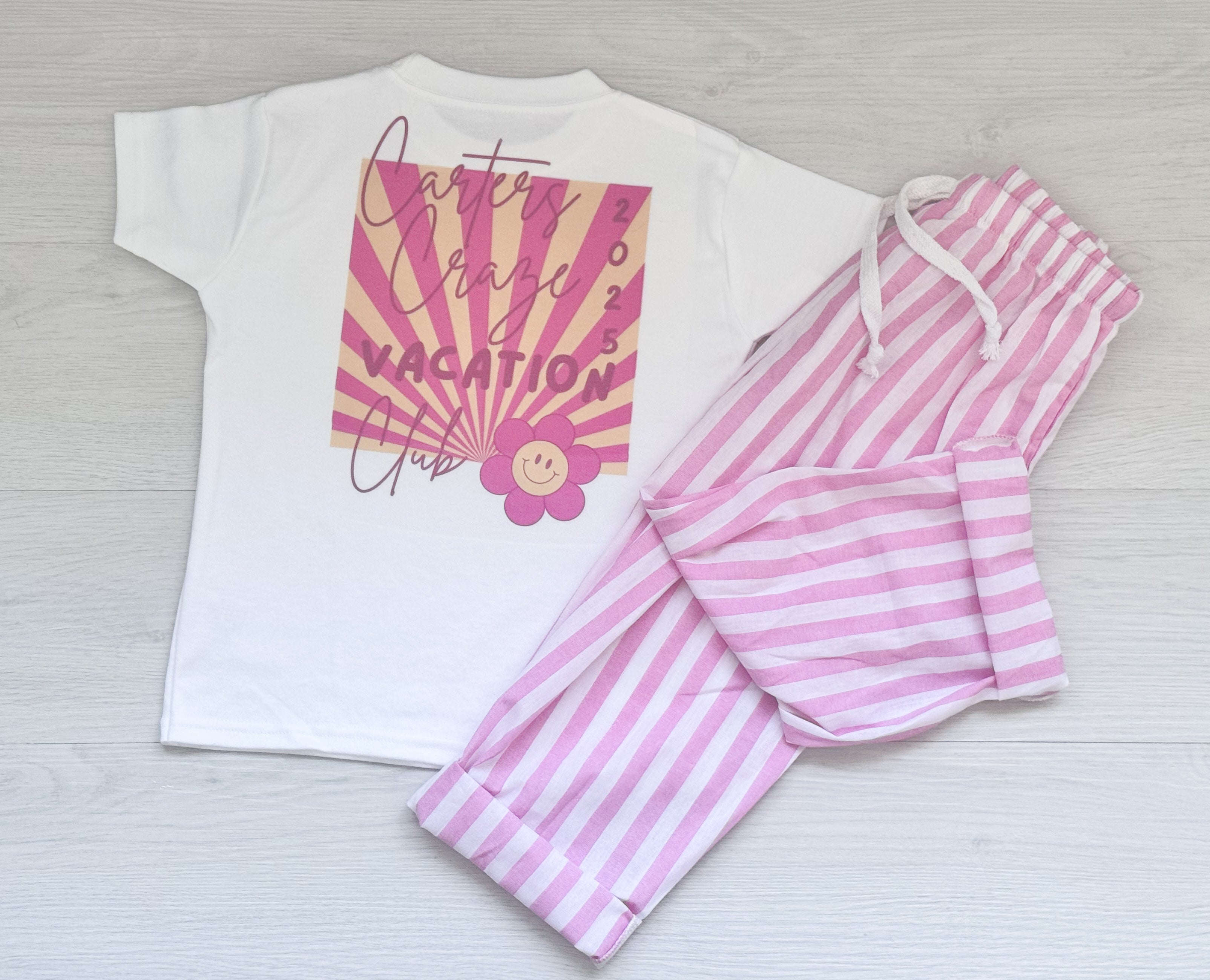 CC set Linen pink trouser set