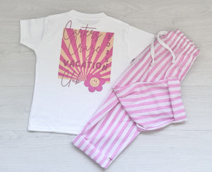 CC set Linen pink trouser set
