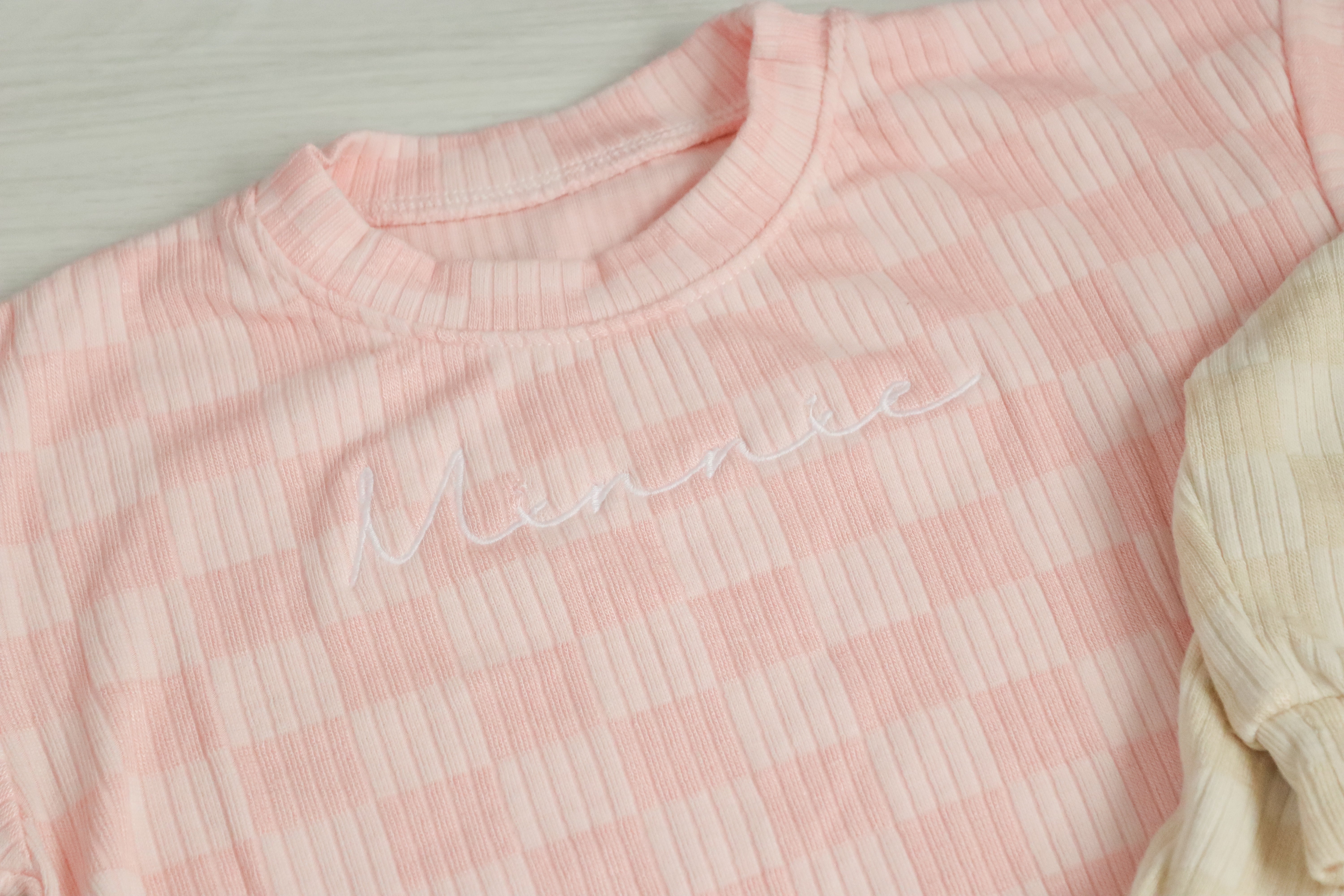 Checkered soft cotton romper