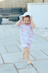 Pink Frill safari shorts set