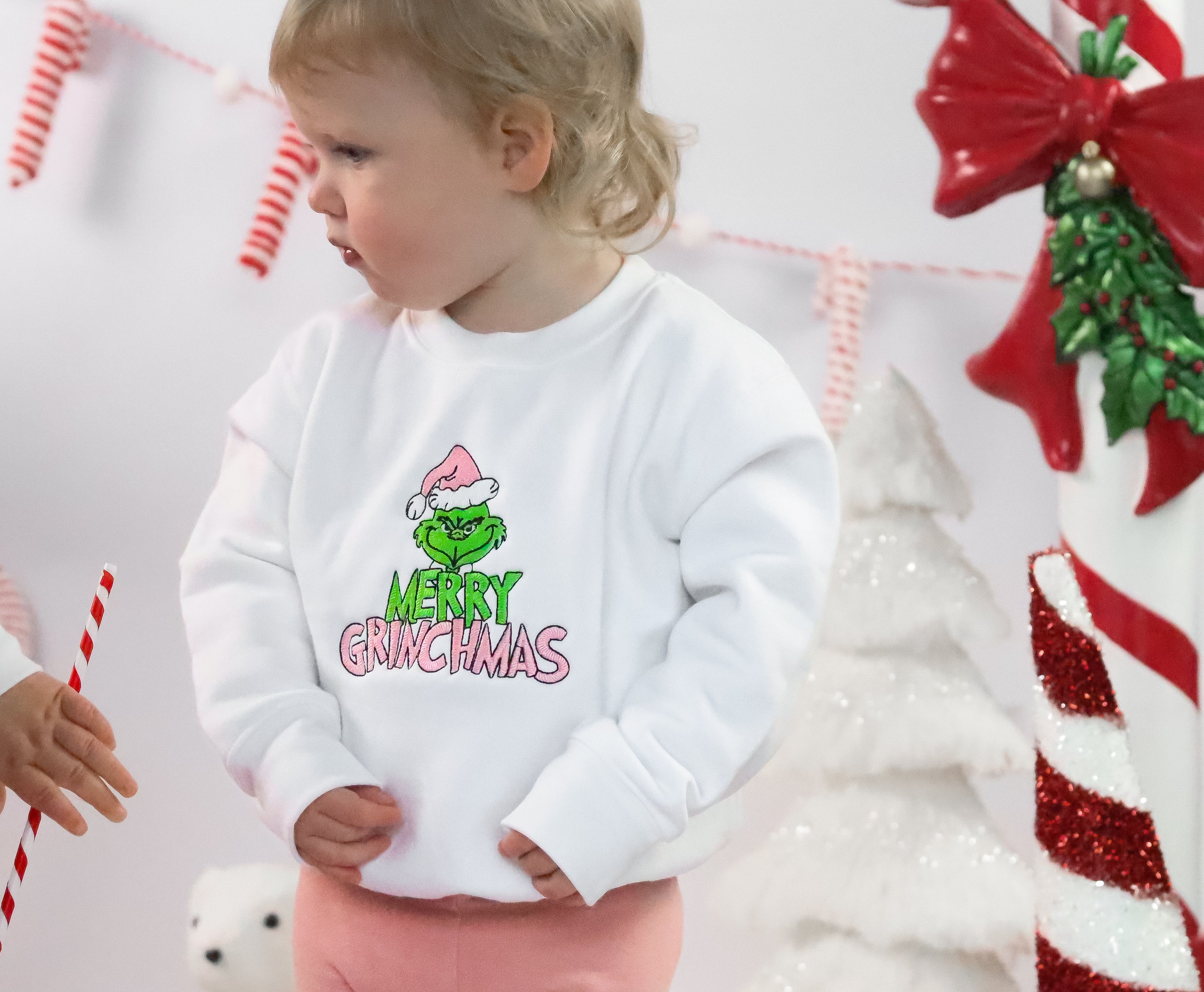 PINK Grinch sweatshirt ONLY