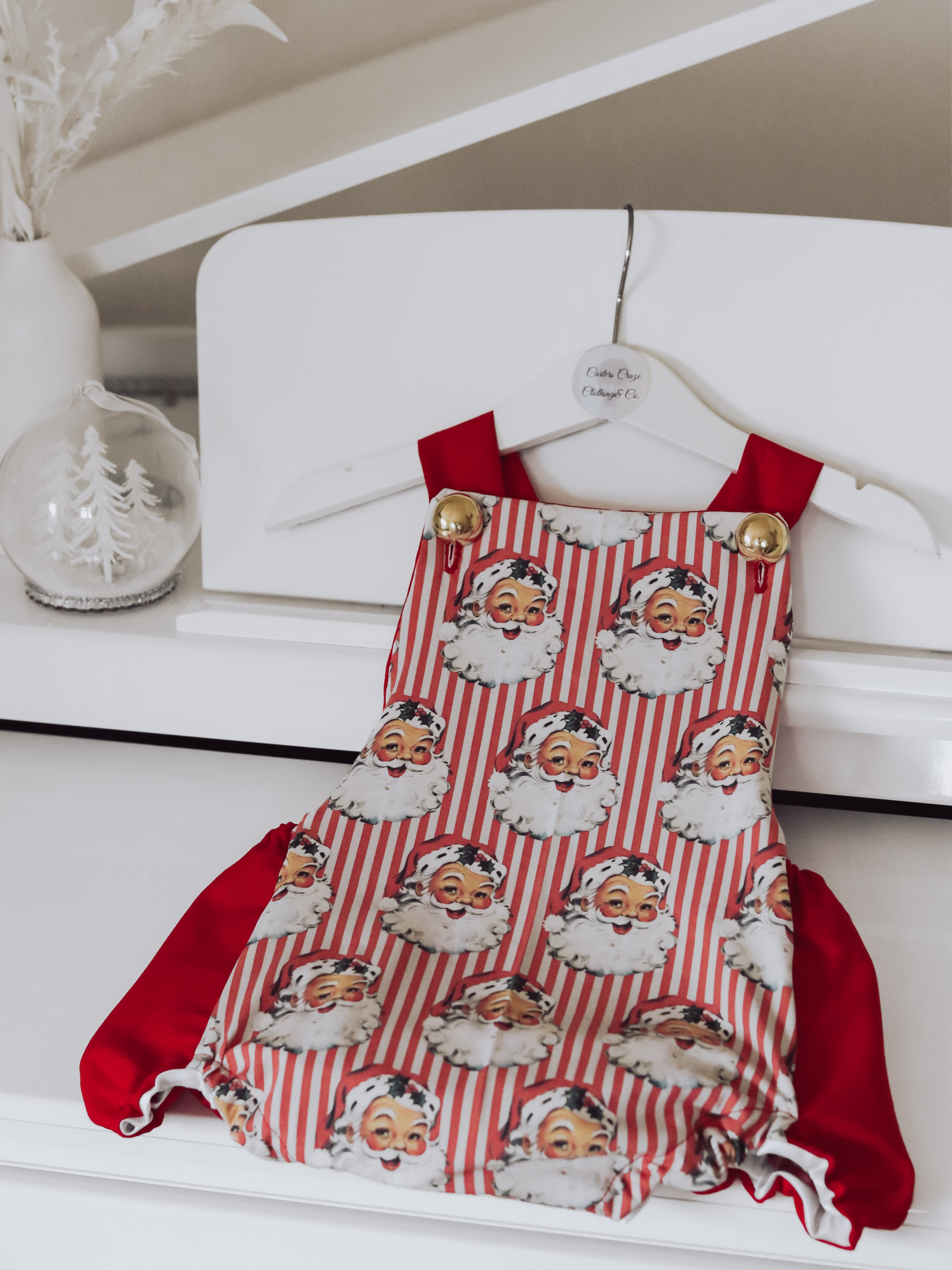 Santa stripe romper