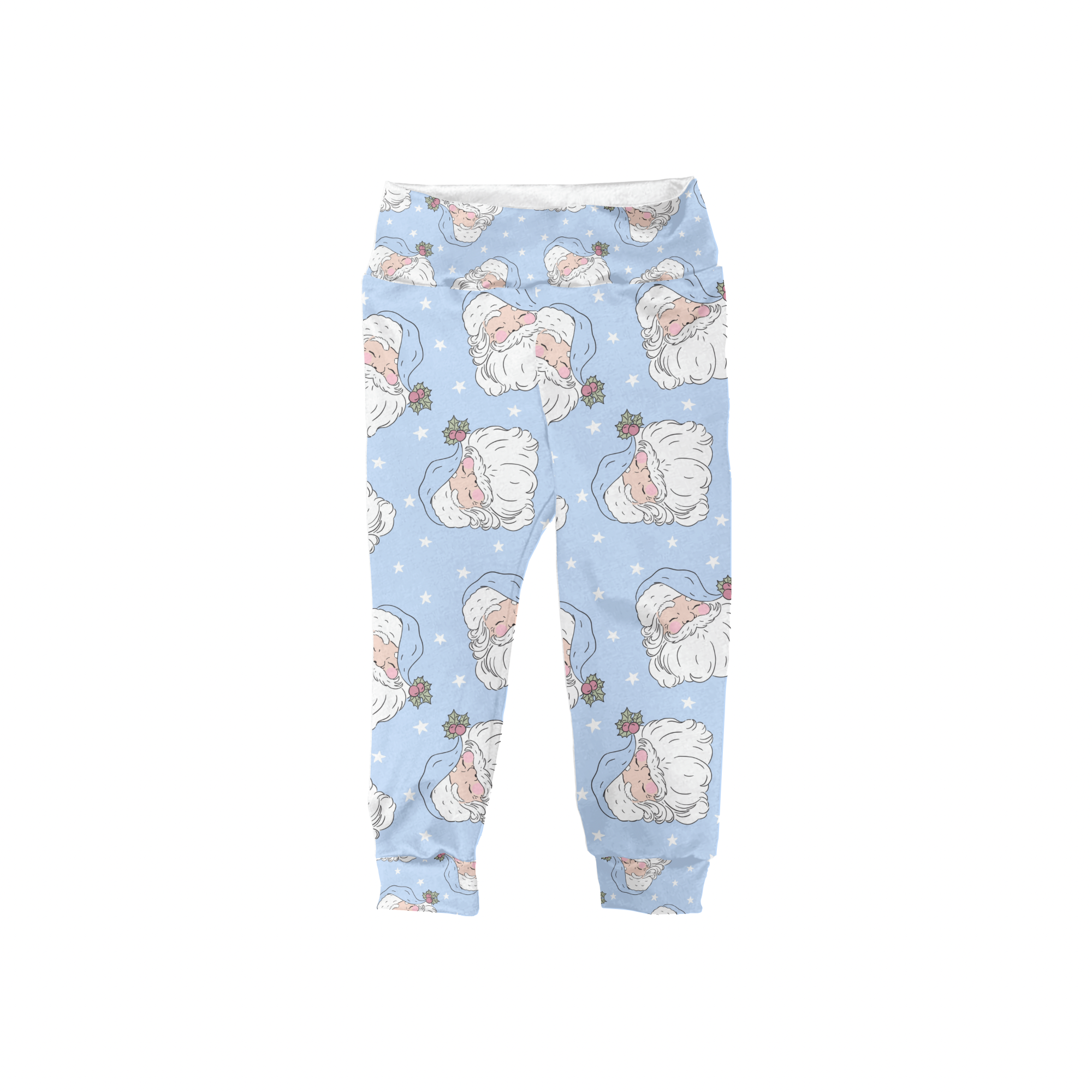 Blue Santa Leggings