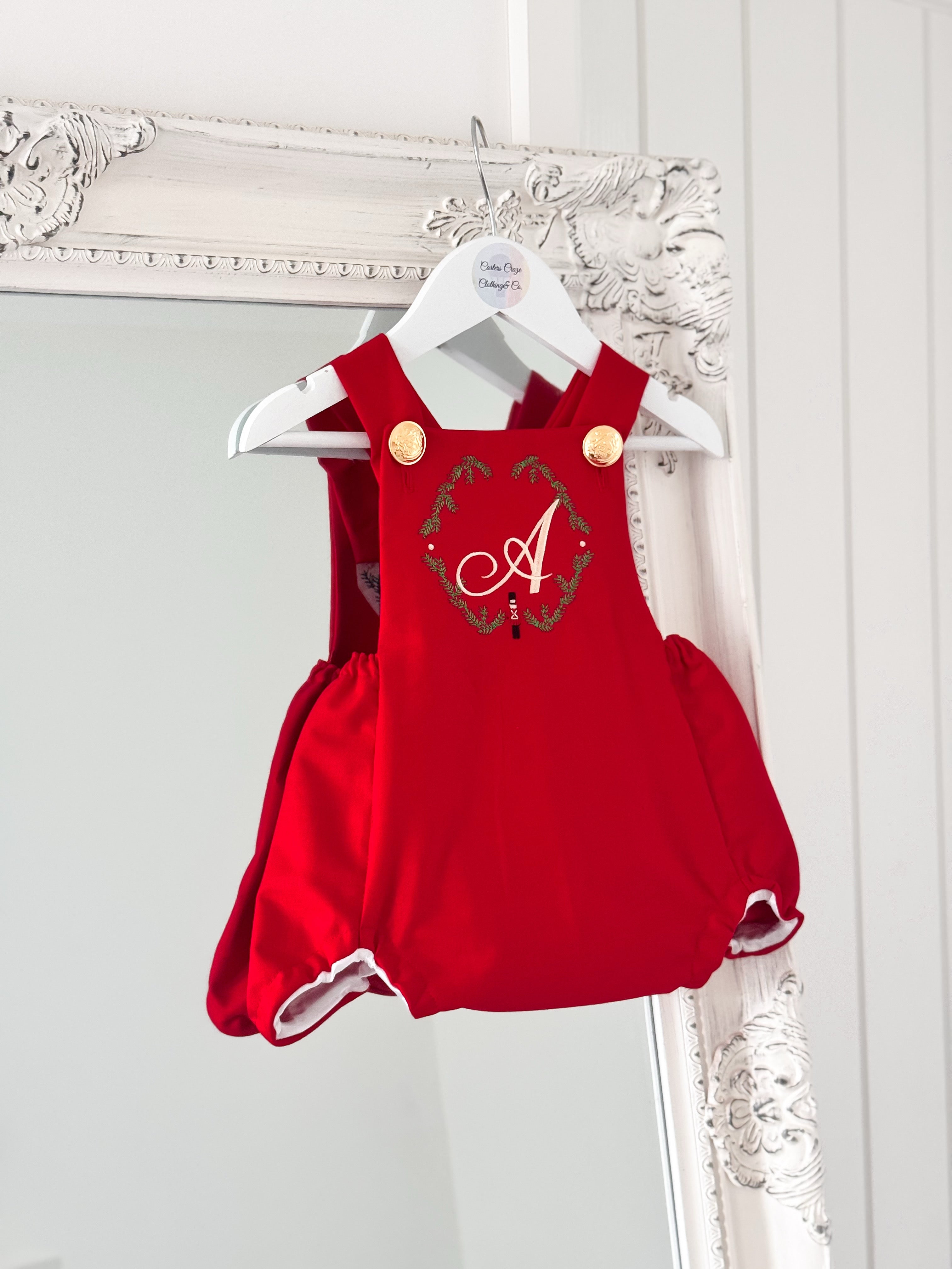 Christmas Nutcracker Royal Red Romper ONLY