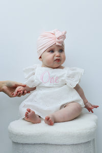 White embroidery anglaise romper