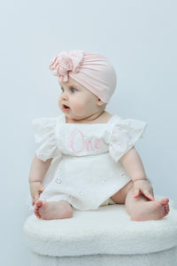 White embroidery anglaise romper