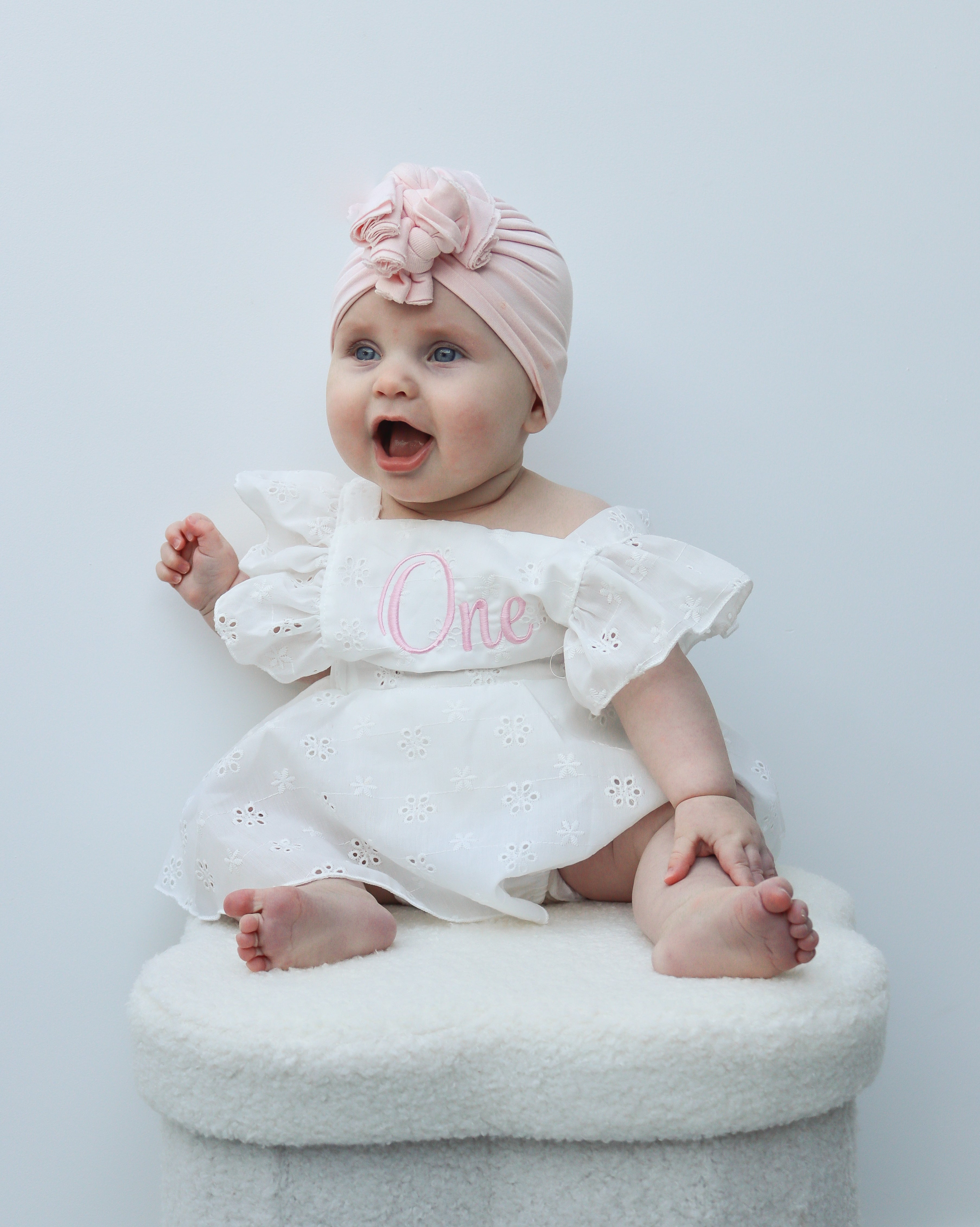 White embroidery anglaise romper