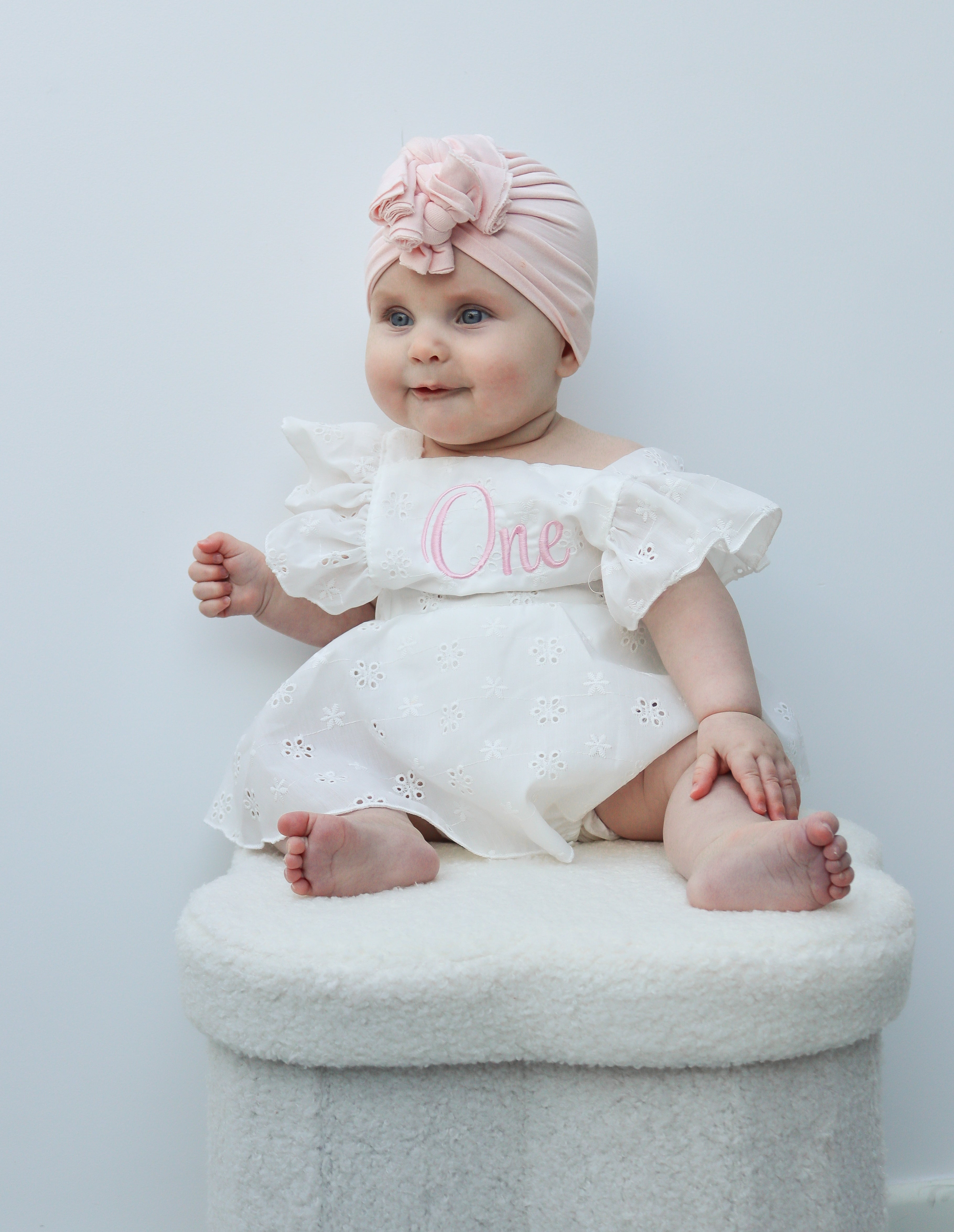 White embroidery anglaise romper