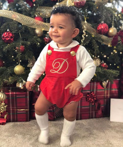 Christmas Red&Gold Luxe romper
